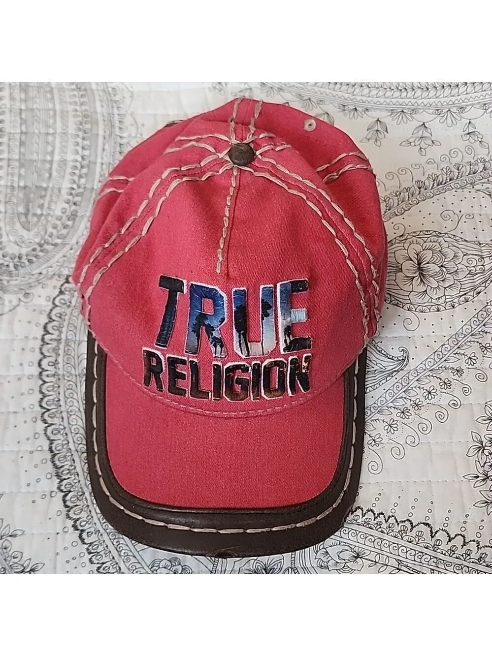 Vintage True Religion Y2K Adjustable Strapback Cap